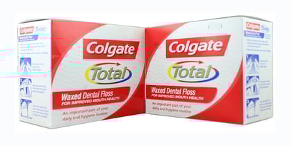 Colgate Waxed Dental Floss For Improved Mouth Health - Pack Of 6 (25Mtr Per Pack)