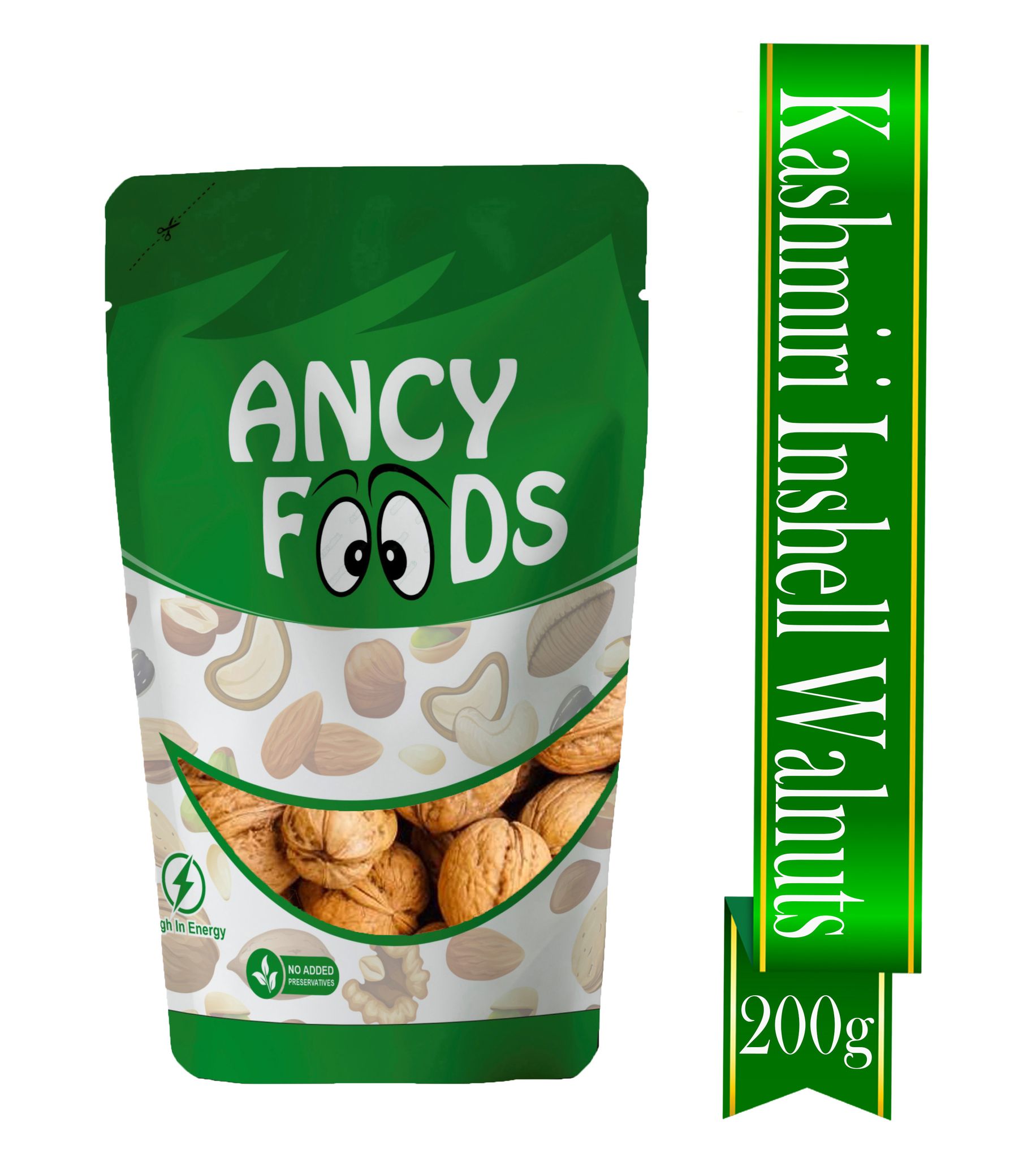 Ancy Kashmiri Sabut Akhrot 200 Grams – Inshell Walnut Dry Fruit | Rich in Proteins and Antioxidants – Supports Brain Health , Enhances Memory, Boosts Mood, Supports Heart Function, Improves S