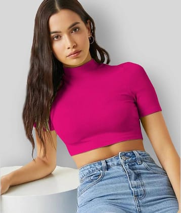 Dream Beauty Fashion Women's Polyester Crop Top ( Blue )