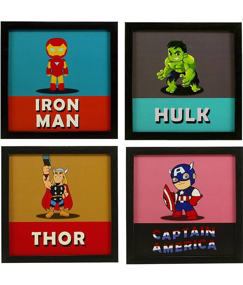 Indianara Kids Décor Synthetic Painting With Frame