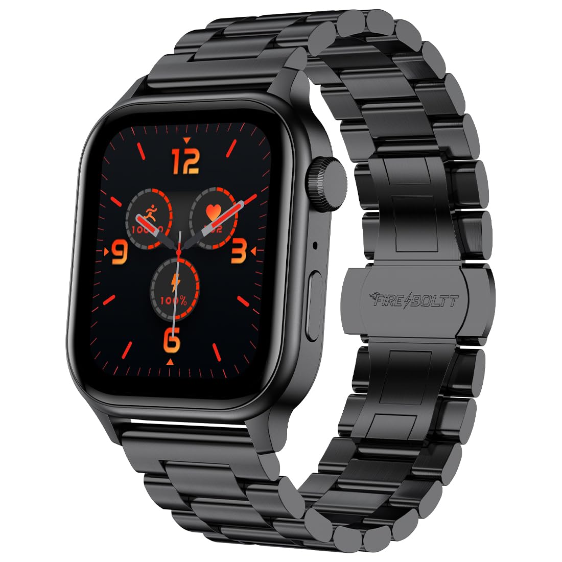 Fire-Boltt Rise luxe SS (BSW204) Smart Watch, 1.85" HD Display, Metal Body with Bluetooth Calling-Black