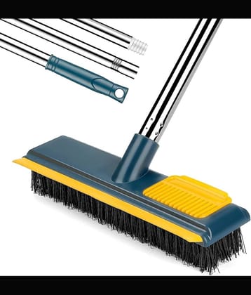 (Pack of 1) Theos Bathroom Cleaning Brush | Long Handle  Floor Scrubber | Multi-Purpose Cleaner for Toilet, Tiles, Kitchen & Bathroom Walls