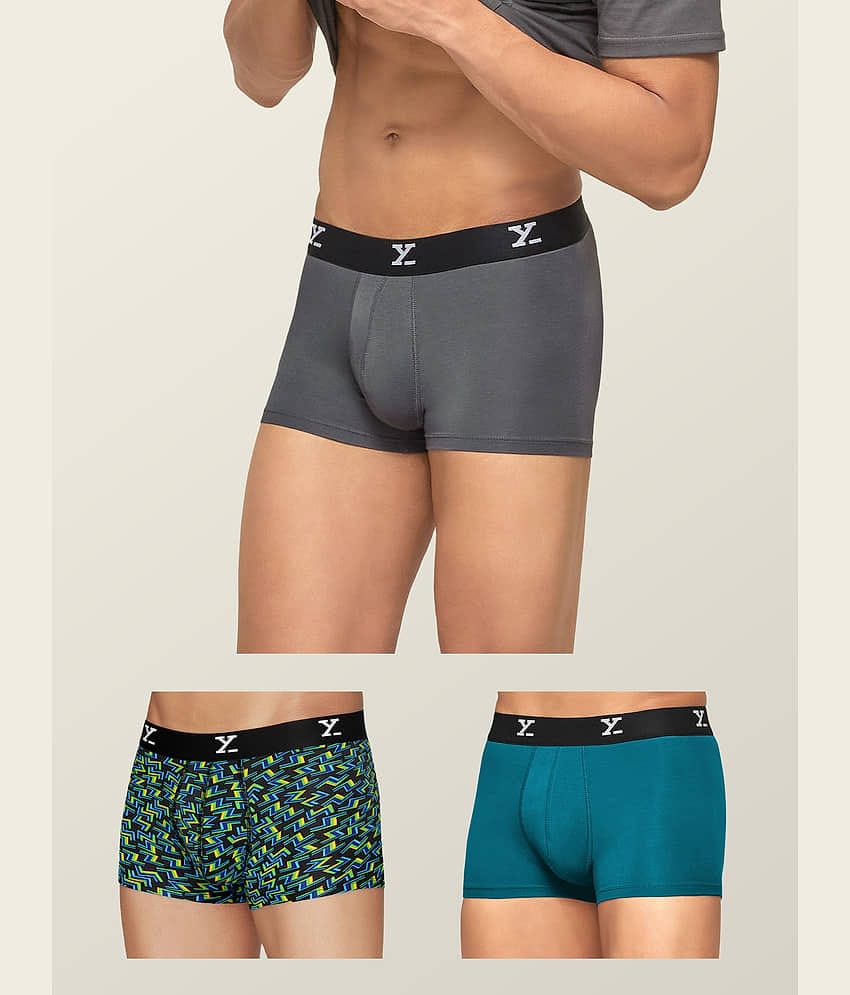 XYXX Pack of 3 Modal Trunks For Men's ( Multicolor )