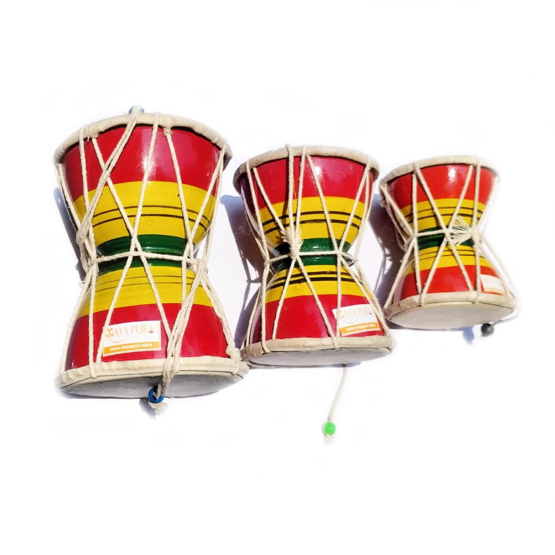 MAYAPURI Shiva Damru Hand Percussion Damroo Handmade Musical Instrument/Home Decor & Kids Toys