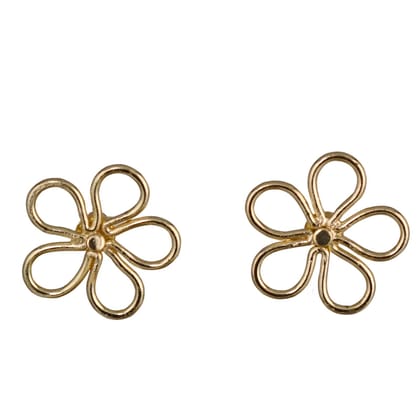 Handcrafted Brass Flower Stud Earring