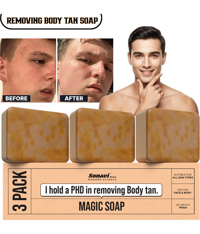 Sonavi Skin Whitening GHARSOAP Soap for All Skin Type ( Pack of 3 )