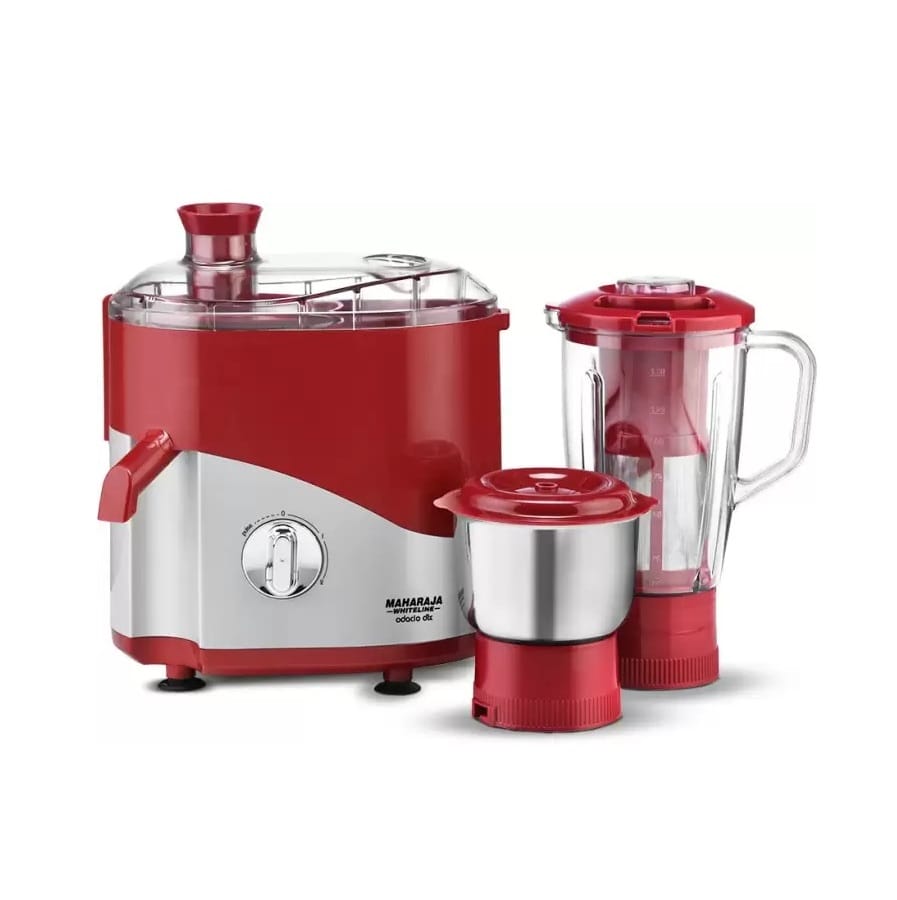 Maharaja Whiteline JX1-158 Odacio DLX 550W Juicer Mixer Grinder (2 Jars, Cherry Red)