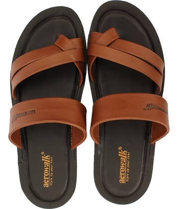 Aerowalk - Black Men's Leather Slipper
