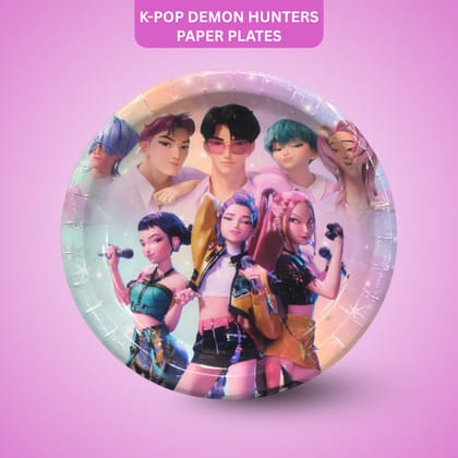 K-POP Demon Hunters Paper Plates - 8PC K-POP Demon Hunters Paper Plates - 8PC