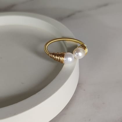 Coil Pearl Ring-7
