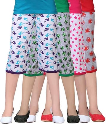 Sini Mini Pack of 4 Girls Capris ( Multicolor )