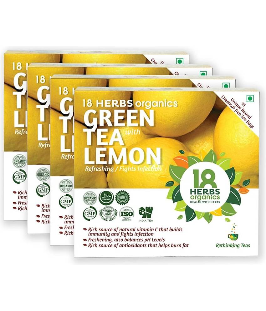 18 Herbs Organics Nilgiri Tea Bags Lemon 194 gm Pack of 4