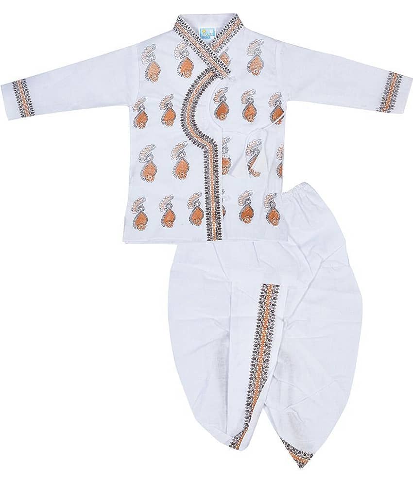 Disha Baby Boys Cotton Kurta Sets ( Pack of 1 , Yellow )