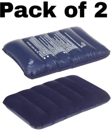 GMPex Comfortable Air inflatable Travel Pillow (Pack of 2) Blue Neck Pillow ( Pack of 2 )