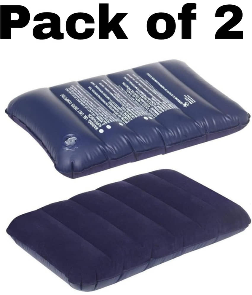 GMPex Comfortable Air inflatable Travel Pillow (Pack of 2) Blue Neck Pillow ( Pack of 2 )