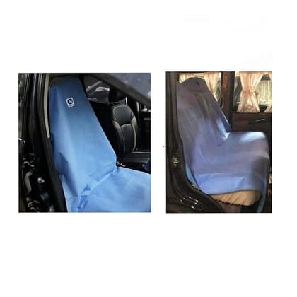 ISHTA Disposable Waterproof Non Woven 80 GSM All Purpose Protector Sheet for Hygiene Car, Air & Train Traveling Seats With-fold 5 ft x 5 ft Back & 5 ft x 2.5 ft Front (1 Front & 1 Back Sheet)