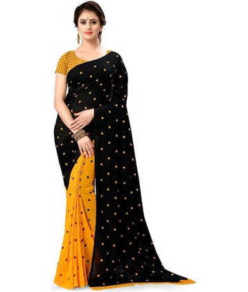 ANAND SAREES Georgette Printed Saree With Unstitched Blouse Piece ( Multicolor )