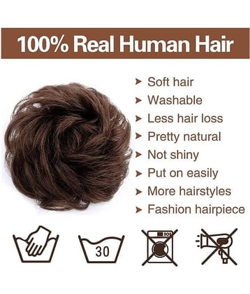 VSAKSH Women's Brown Party Hair Bun