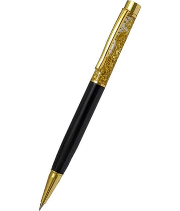 UJJi Golden Liquid Filled Brass (Blue Ink) Ball Pen