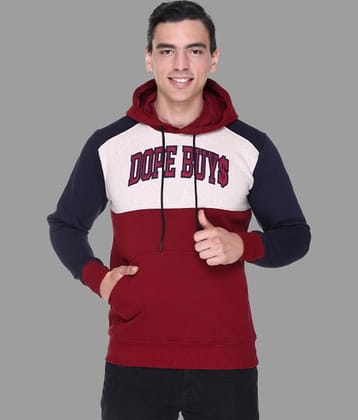 RF RAVES - Maroon Fleece Regular Fit Men's Sweatshirt ( Pack of 1 )