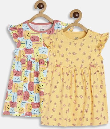 MINI KLUB Pack of 1 Baby Girls Cotton Dress ( Yellow )