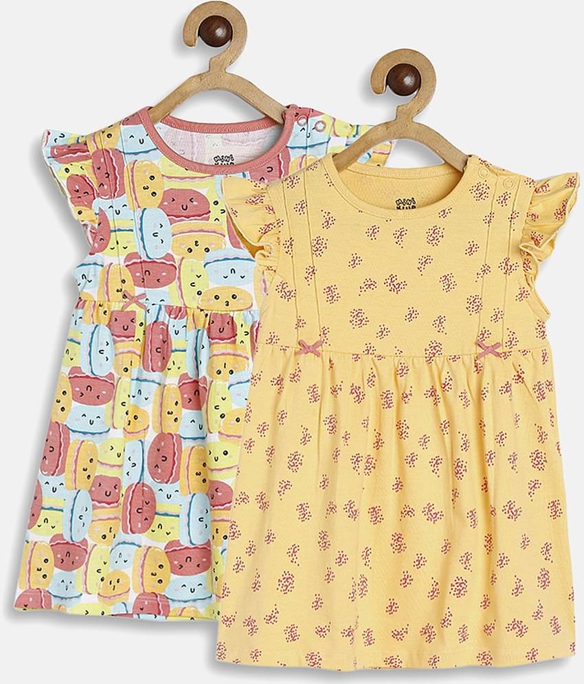 MINI KLUB Pack of 1 Baby Girls Cotton Dress ( Yellow )