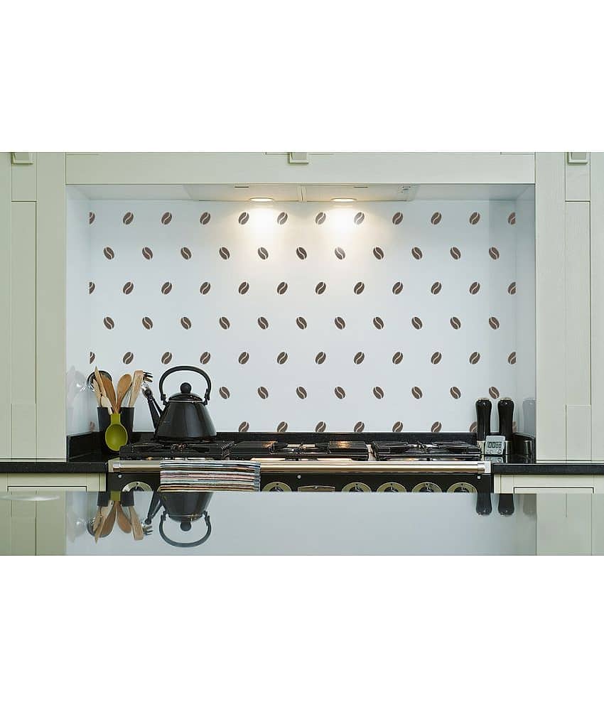 Decor Villa Coffi Beads PVC Vinyl Multicolour Wall Stickers