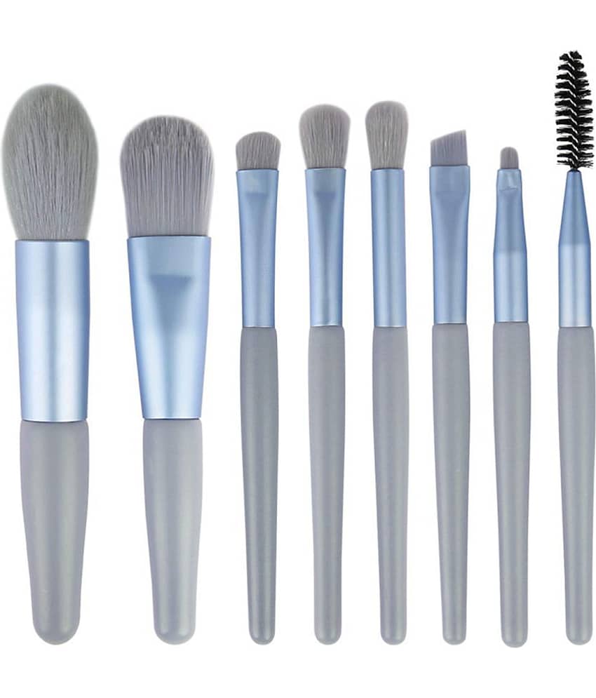 SkinPlus Cosmetics 8 Piece Wooden Synthetic Foundation Brush,Concealer Brush 8 Pcs 100 g