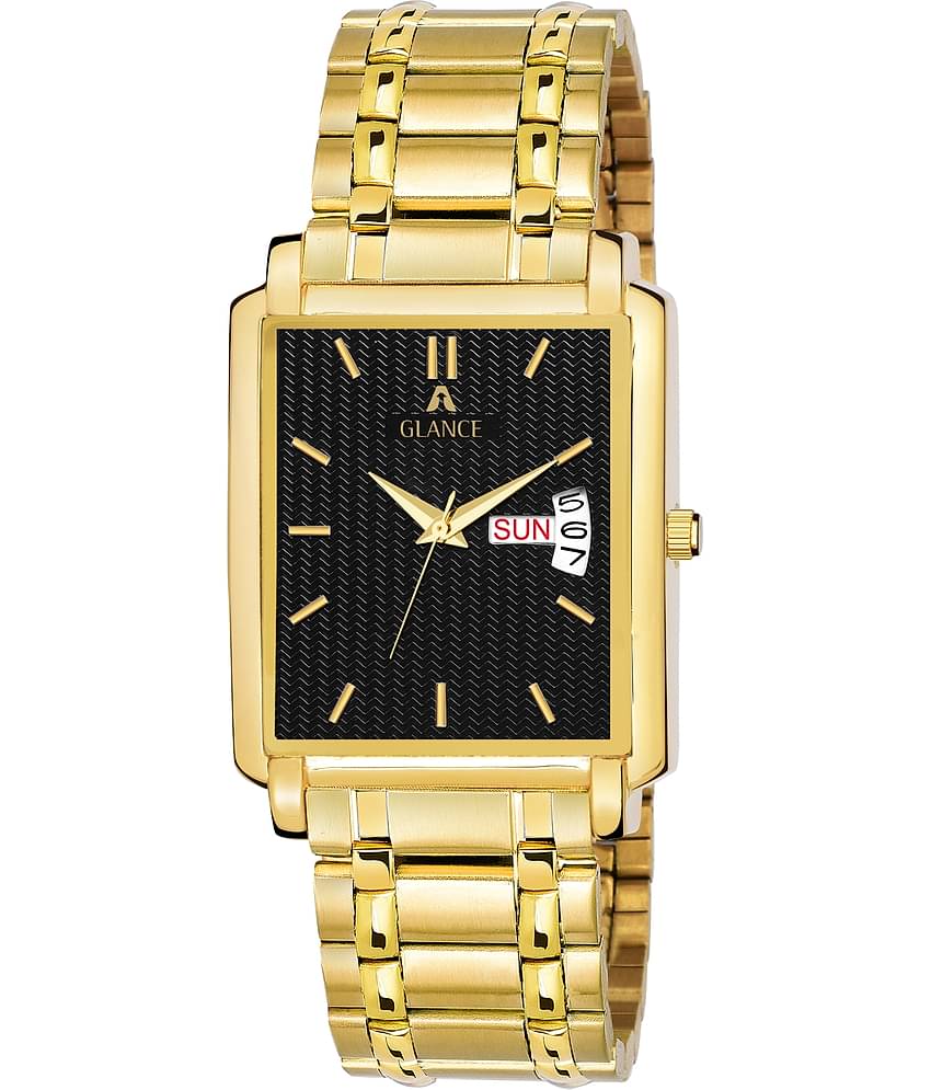 Aglance - Gold Metal Analog Men's Watch