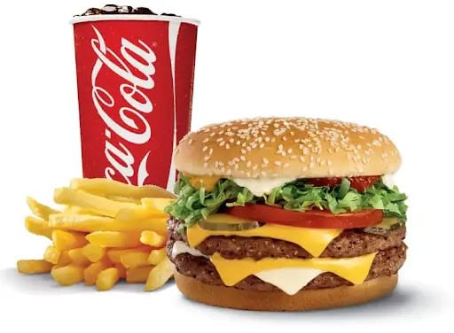 Double Chicken Cheese Burger + French Fries + Pepsi [400 ML]