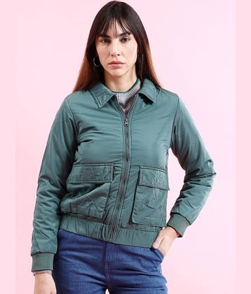 Freehand - Polyester Green Bomber Jackets Pack of 1