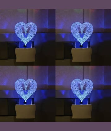 Somil - Multicolor Night Lamp ( Pack of 4 )