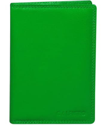 Calfnero Leather Green Passport Holder