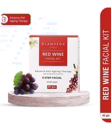 Glamveda Less Than 3 Times Use Facial Kit For All Skin Type Wine 40gm ( Pack of 1 )