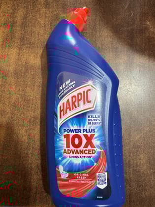 Harpic 10X Power Plus Disinfectant Toilet Cleaner, Original Fresh, 900ml