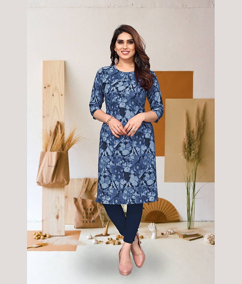 KETAKI FASHION Pack of 1 Crepe Printed Straight Women's Kurti - ( Multicolor )