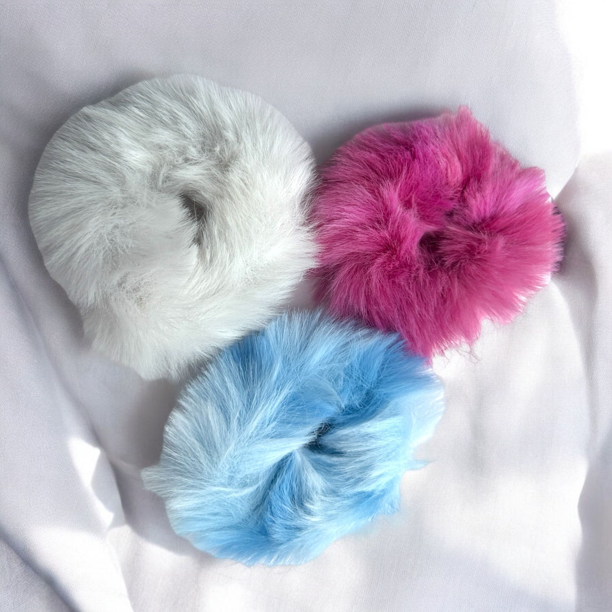 Soft Circles - Hair Scrunchies (Pack of 3)
