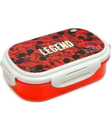 Gluman - Red Stainless Steel Lunch Box ( Pack of 1 )