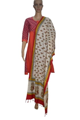 Pure organic Tussar Eri Printed Stole