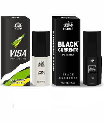 ST.JOHN Cobra Magnet & Visa Pocket Perfume For Men 10ml Each (20ml) - Pack of 2