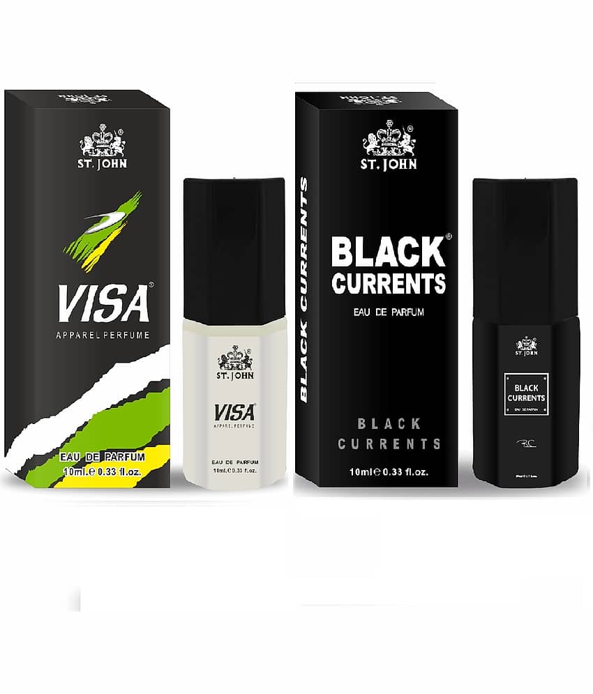 ST.JOHN Cobra Magnet & Visa Pocket Perfume For Men 10ml Each (20ml) - Pack of 2