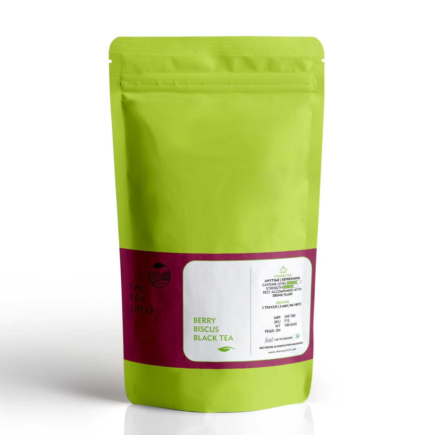 Berry Biscus Black Tea-100gm Loose Tea Pouch (50 Servings)