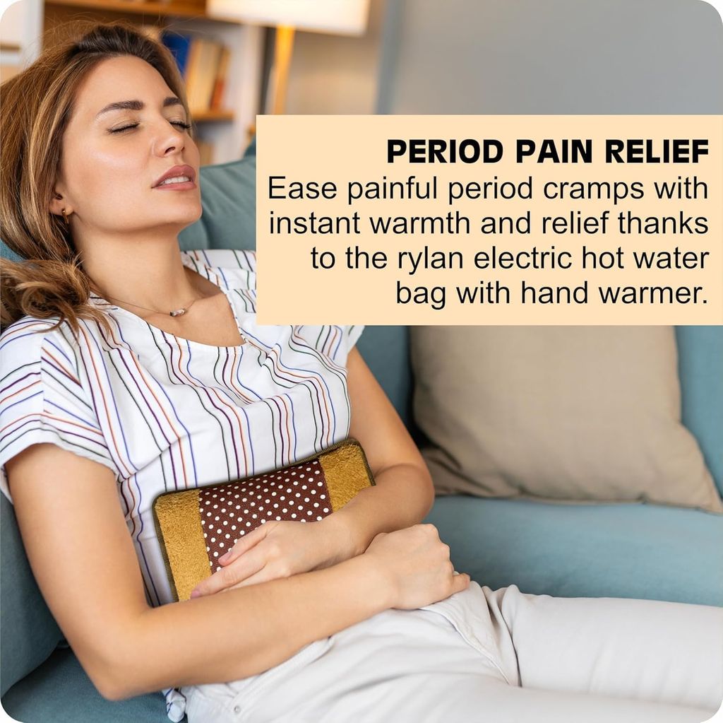 Denzcart Multicolor Electric Heating Pad for Pain Relief, Rechargeable Hot Water Bottle with Auto Shut-off