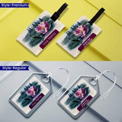 Personalized Luggage Tags  - Lotuspond design-Regular Bag Tags / Set of 2