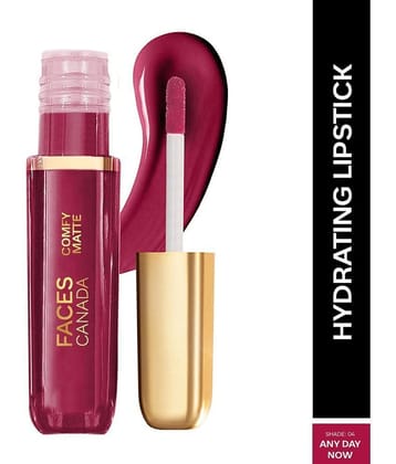 FACES CANADA Matte Liquid Lipstick - Any Day Now 04, 3 ml | 10HR Longstay | Intense Matte Color