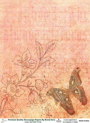 Brand Zero Premium Quality Decoupage Paper Pack of Two - Design Code: BZPQDP10192