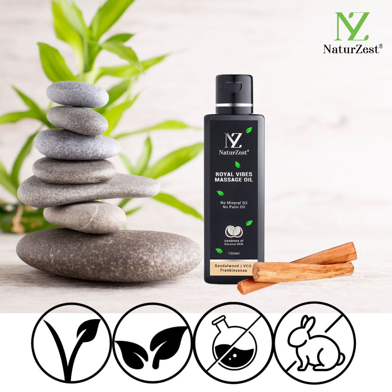 NaturZest Royal Vibes massage Oil - 100ml