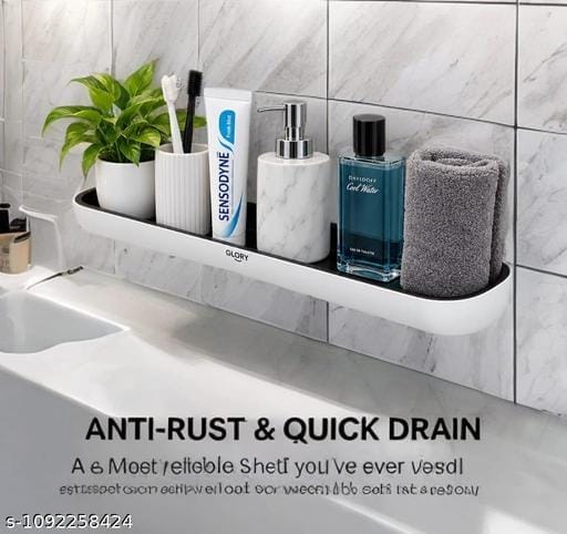 Bathroom Self Adhesive Shelf Wall Mounted Shower Organizer