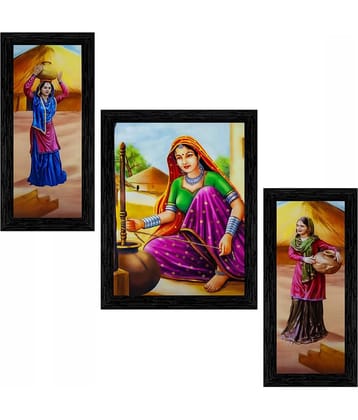 Indianara - Figurative Painting With Frame