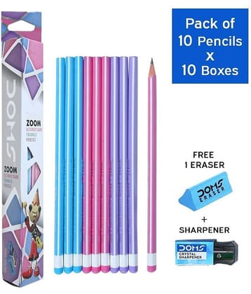 Doms Zoom Ultimate Dark Triangle Pencil (Pack Of 100)